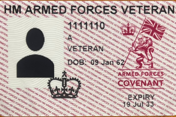 HM Armed Forces Veteran card