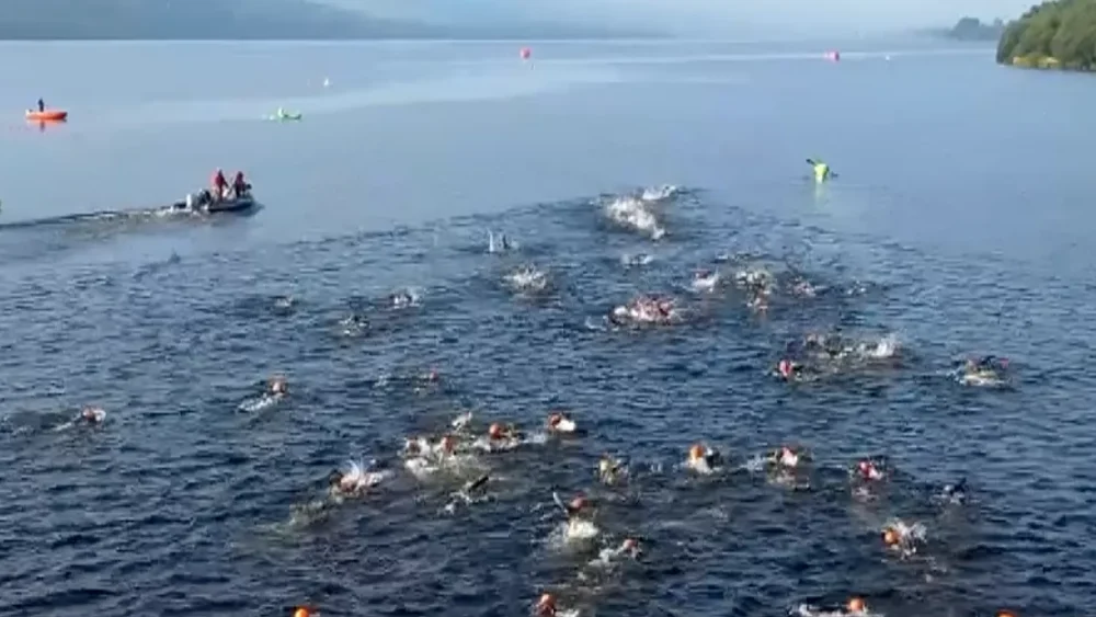 Swimmers in Bala Lake